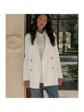 NWT Jenni Kayne Ivory Linen Keaton Blazer Size 6
